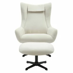 Salesfever Fauteuils Rembourrées|Fauteuils À Oreilles<Fauteuil avec repose-pied 367827