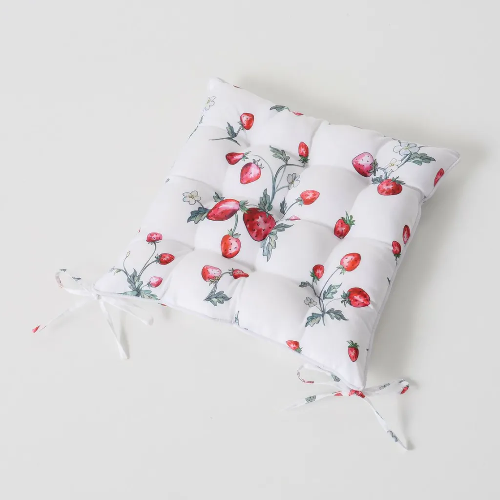 Boltze Coussins<Galette de chaise motif fraises EMILY