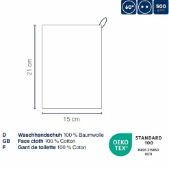 Gant de toilette bleu pétrole LADESSA