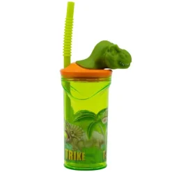 Gourde 3D Dino avec paille REX