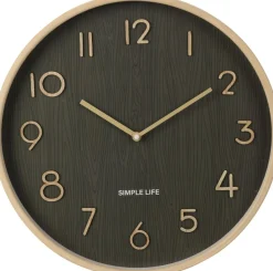 Koopman Horloges<Horloge murale aspect bois EH