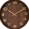 Horloge murale aspect bois EH