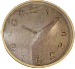 Horloge murale aspect bois EH
