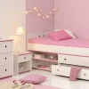 Enfant Parisot Chambres D'Enfant Completes<Lit avec chevet et commode SMOOZY 23b