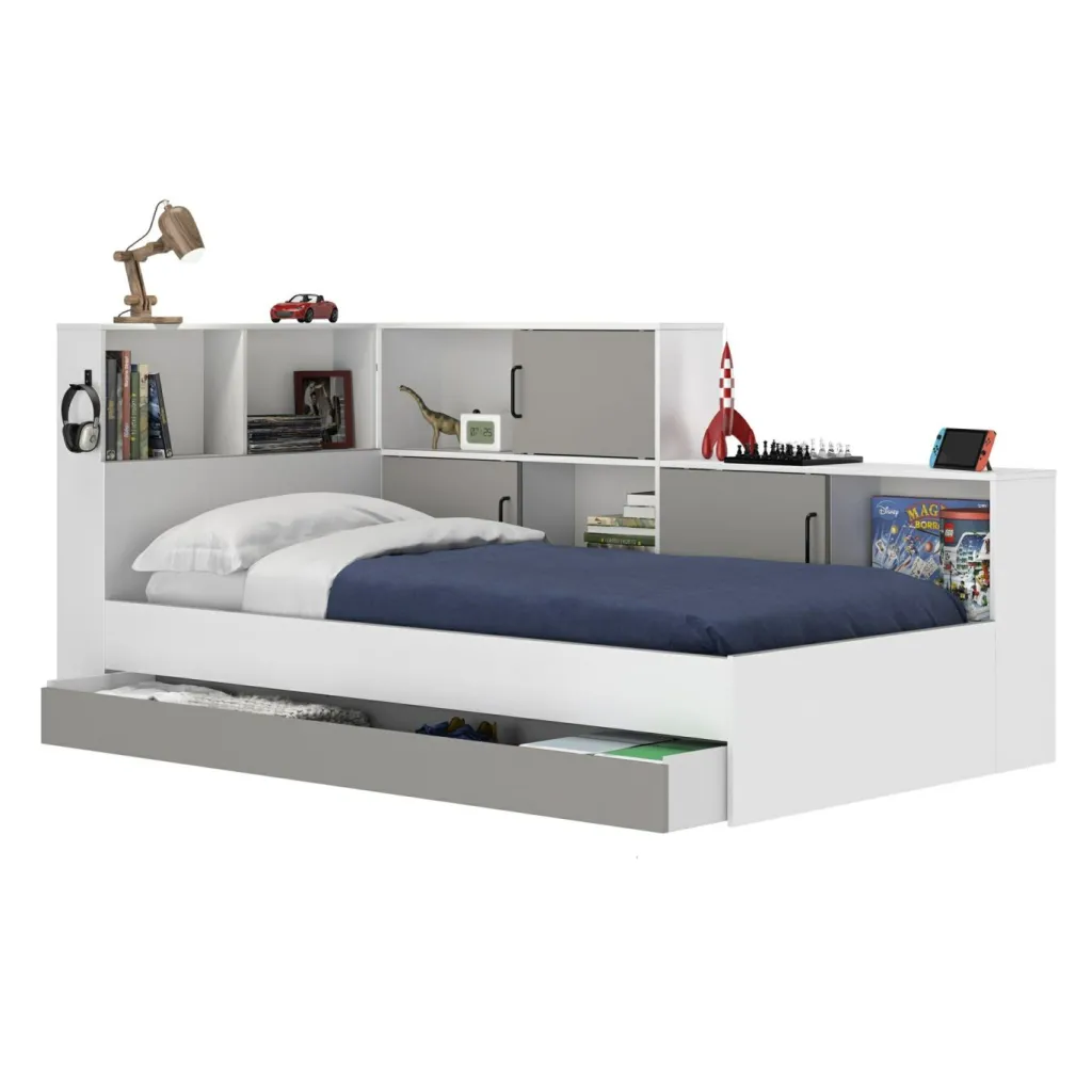 Enfant Gami Lits Simple|Lits Pour Enfants Et Adolescents<Lit avec rangement ERWAN