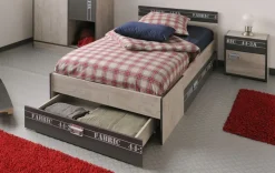 Enfant Parisot Lits Simple|Lits Pour Enfants Et Adolescents<Lit d'ado 90 x 200 cm avec chevet FABRIC 3