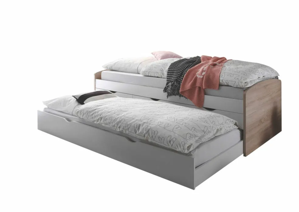 Lit gigogne avec rangement 90 x 200 cm NESSI