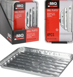 Lot de 4 barquettes à barbecue KITCHEN