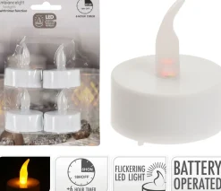 Lot de 4 bougies chauffe-plats LED LED