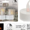 Lot de 2 bougies chauffe-plats LED