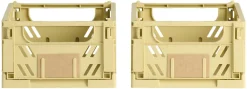 Schou Company Boîtes Pliantes|Boîtes<Lot de 2 caisses pliables ton jaune DAY