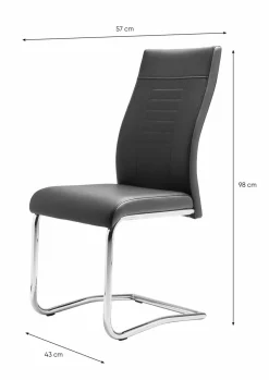 Finori Chaises À Piètement Luge<Lot de 4 chaises à piètement luge LUCKY