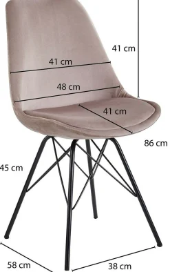 Skyport Chaises 4 Pieds|Chaises Rembourrées<Lot de 2 chaises de salle à manger WOHNLING