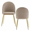 Skyport Chaises 4 Pieds|Chaises Rembourrées<Lot de 2 chaises de salle à manger PHU TABBERK