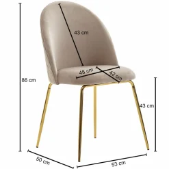 Skyport Chaises 4 Pieds|Chaises Rembourrées<Lot de 2 chaises de salle à manger PHU TABBERK