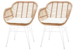 Salesfever Meubles De Jardin<Lot de 2 chaises KUPANG