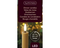Kaemingk Bougies<Lot de 2 chandelles LED en cire STRIPE