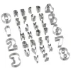 Lot de 30 emporte-pièces chiffres/lettres KITCHEN