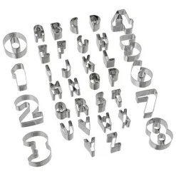 Lot de 30 emporte-pièces chiffres/lettres KITCHEN