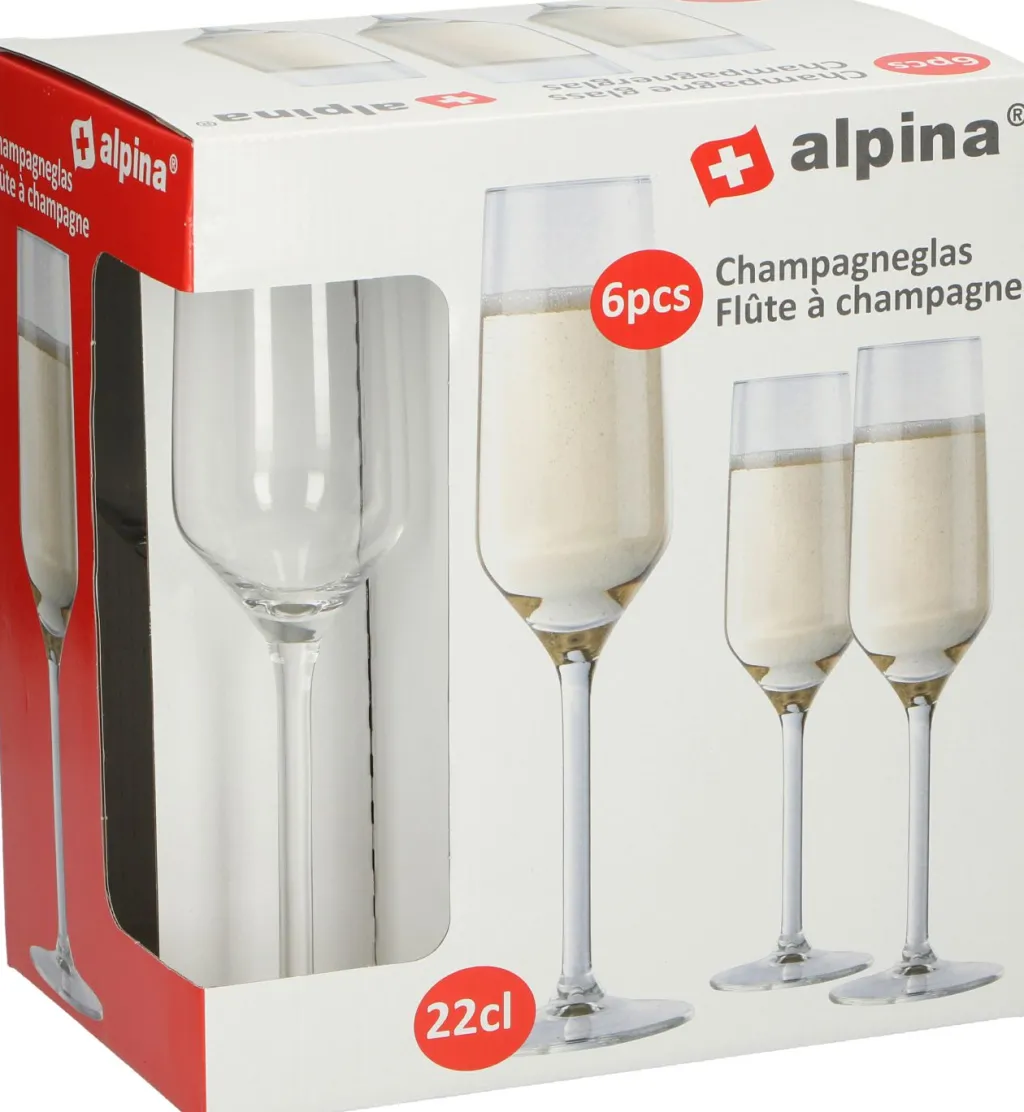 Edco Verres, Tasses & Carafes<Lot de 6 flûtes à champagne ALPINA