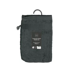 U10 Textiles De Salle De Bains<Lot de 2 gants de toilette UNI