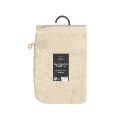 U10 Textiles De Salle De Bains<Lot de 2 gants de toilette UNI