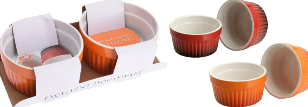 Lot de 2 ramequins pour crème brûlée LINE