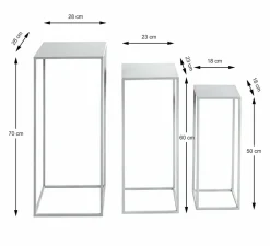 Lot de 3 sellettes porte-plantes VALLETTA 2