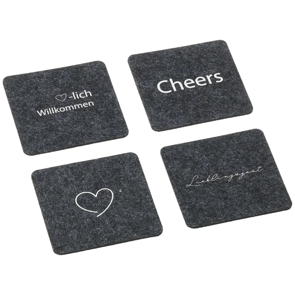 Lot de 4 sous-verres FILZ