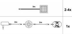 Xonox Accessoires<Lot de 4 spots LED XZBWWU04