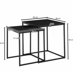 Skyport Tables D'Appoint<Lot de 2 tables d'appoint BURI RAM