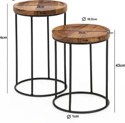 Skyport Tables D'Appoint<Lot de 2 tables d'appoint CHON BURI