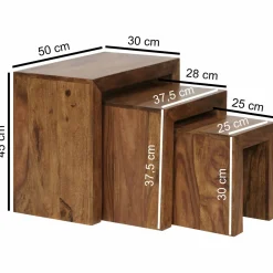 Skyport Tables D'Appoint<Lot de 3 tables d'appoint PATTANI