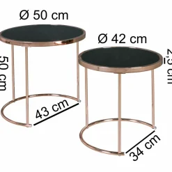Skyport Tables D'Appoint<Lot de 2 tables gigognes CHIANG RAI