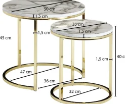 Skyport Tables D'Appoint<Lot de 2 tables gigognes LAM LUK KA