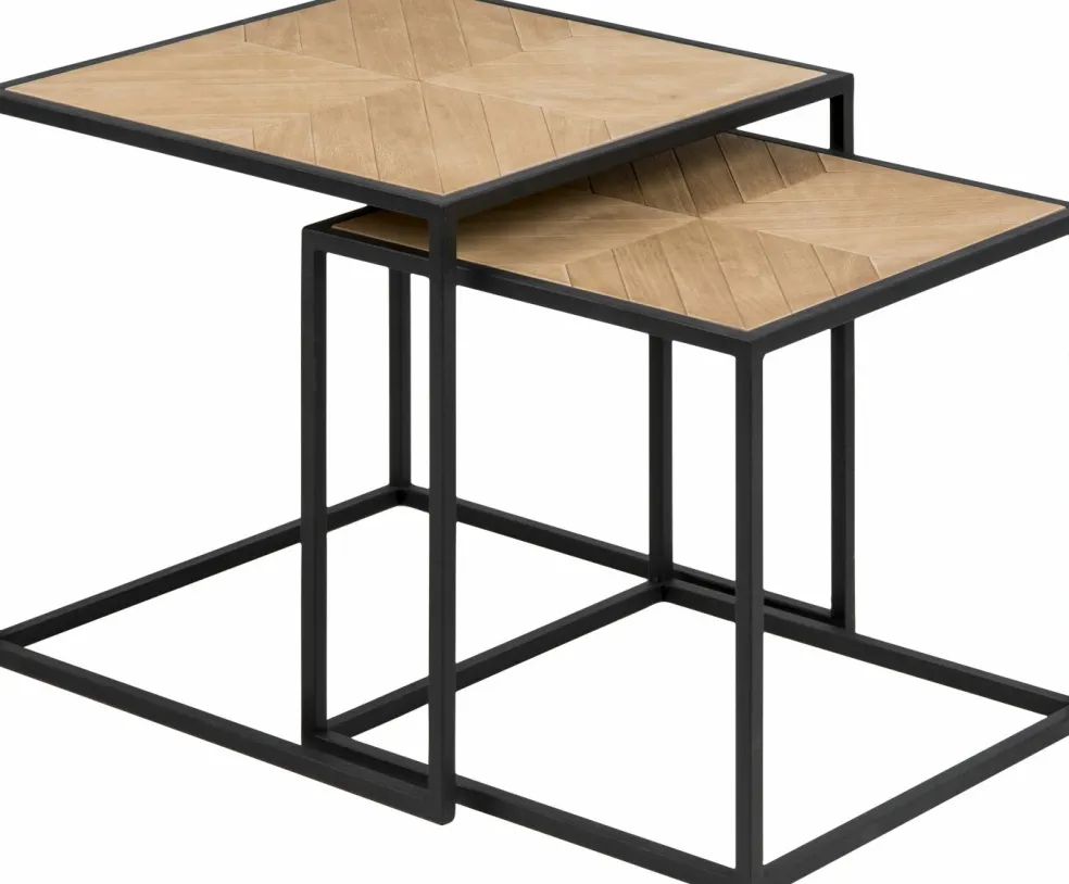 Lot de 2 tables gigognes ORTIZ