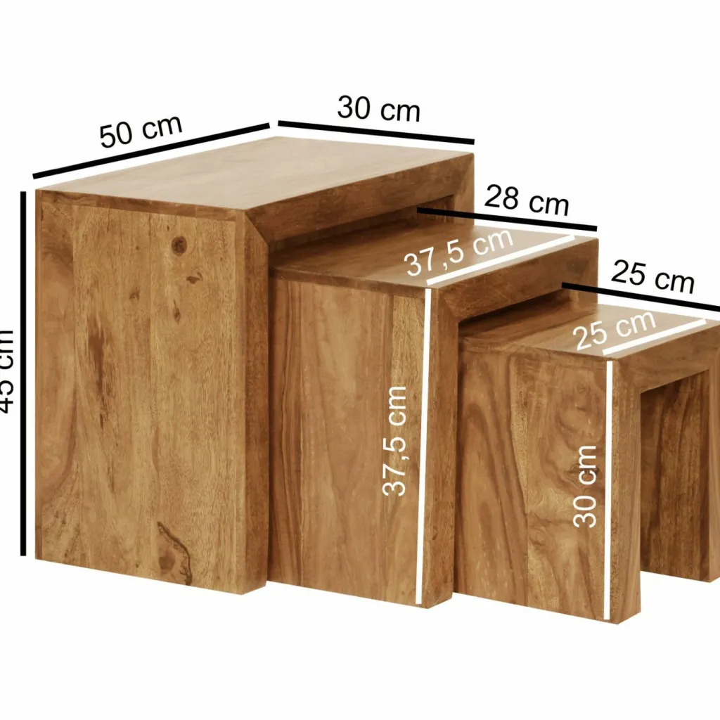 Skyport Tables D'Appoint<Lot de 3 tables gigognes PATTANI
