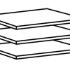 Lot de 3 tablettes amovibles 973