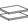 Lot de 2 tablettes amovibles MALTA