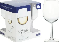 Lot de 4 verres à vin blanc EH