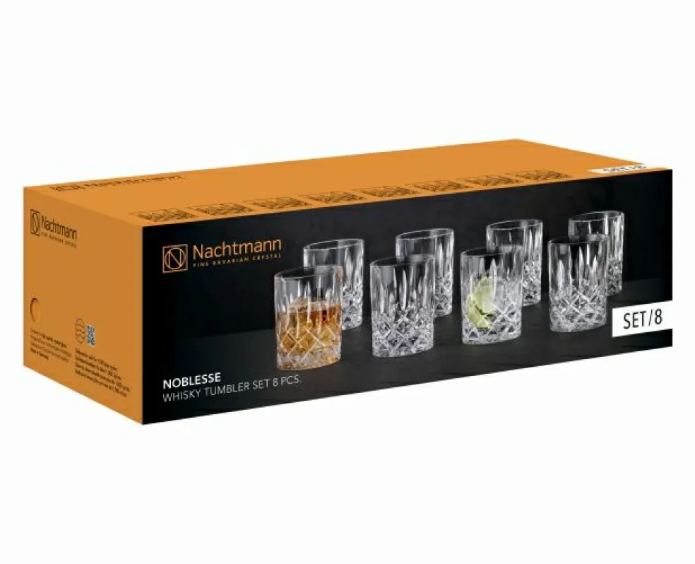 Lot de 8 verres à whisky NOBLESSE