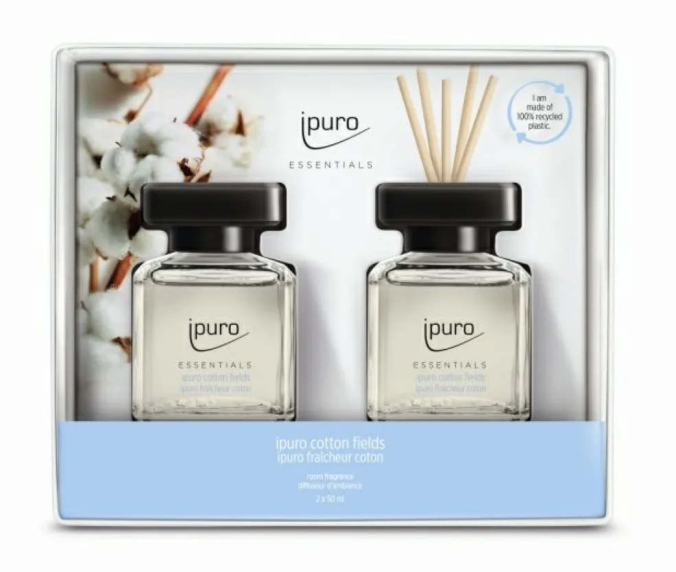 Lot de diffuseurs de parfum Ipuro COTTON FIELDS 2X50ML