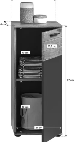 Xonox Commodes Sdb|Commodes Avec Portes<Meuble de salle de bains AGARO