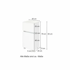 Held Commodes Sdb|Commodes Combinées<Meuble de salle de bains 40 cm KOPENHAGEN