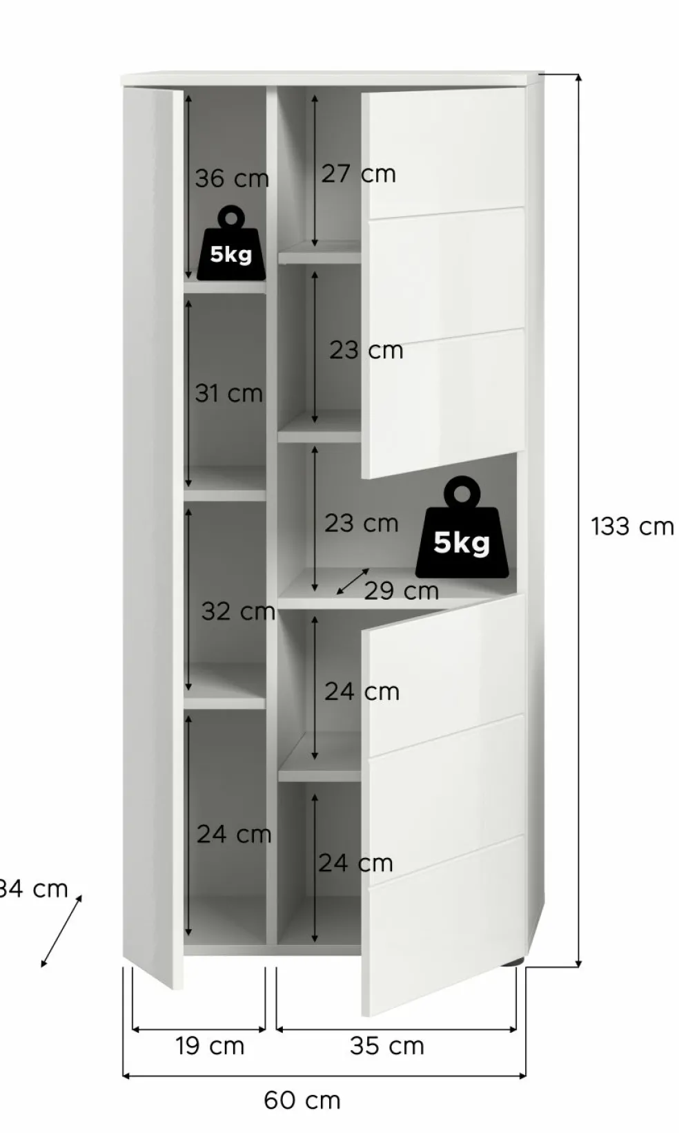 Meuble demi-colonne AMBO