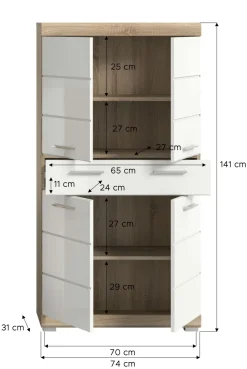 Xonox Armoires Midi|Armoires De Salle De Bains<Meuble demi-colonne GIMBI