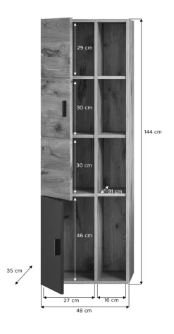 Xonox Armoires De Salle De Bains|Armoires Midi<Meuble demi-colonne METU