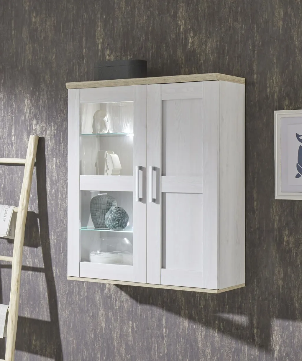 HBZ Armoires Murales|Vitrines Suspendues<Meuble haut vitrine BIEL