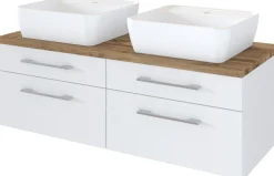 Held Armoires De Salle De Bains<Meuble sous vasque 120 avec vasque à poser DAVOS