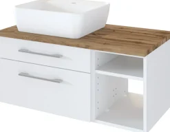 Held Armoires De Salle De Bains<Meuble sous vasque 90 avec vasque à poser à gauche DAVOS